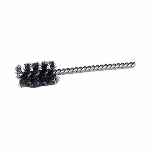 Weiler® 21086 Round Wire Power Tube Brush, 7/8 in Dia x 1 in L, 3-1/2 in OAL, 0.006 in Dia Filament/Wire, Stainless Steel Fill